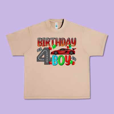 Birthday Boy 4 Urban Heavy Tee Designed By Bundleandbundleshop