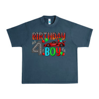Midnight Navy birthday boy 4 Urban Heavy Tee - BundleAndBundleShop