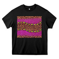 Black mardi gras  leopard pink glitter bead Heavy Core Tee - BarkalooDesign