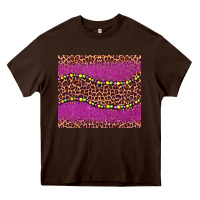 Chocolate Brown mardi gras  leopard pink glitter bead Heavy Core Tee - BarkalooDesign