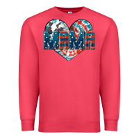 Cardinal American Mama heart Premium Sweatshirt - FaDigitalArtStudio