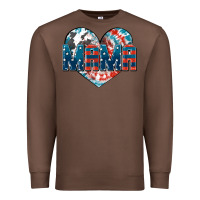 Chestnut American Mama heart Premium Sweatshirt - FaDigitalArtStudio