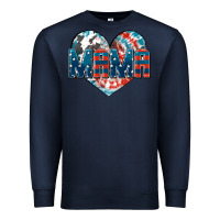 Navy American Mama heart Premium Sweatshirt - FaDigitalArtStudio