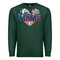 Sports Green American Mama heart Premium Sweatshirt - FaDigitalArtStudio