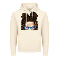 Vintage Artic Messy Bun Mom And Glitter Glasses Vintage Hoodie - BundleAndBundleShop