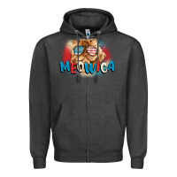 Charcoal Heather meowica 4th of july Zipper Hoodie - CowGirlArtShop