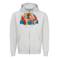 Dove Grey meowica 4th of july Zipper Hoodie - CowGirlArtShop