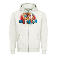 Oatmeal Heather meowica 4th of july Zipper Hoodie - CowGirlArtShop