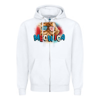 White meowica 4th of july Zipper Hoodie - CowGirlArtShop