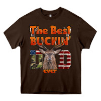 Chocolate Brown The Best Bucking Dad Ever Heavy Core Tee - LillyAllenDesigns