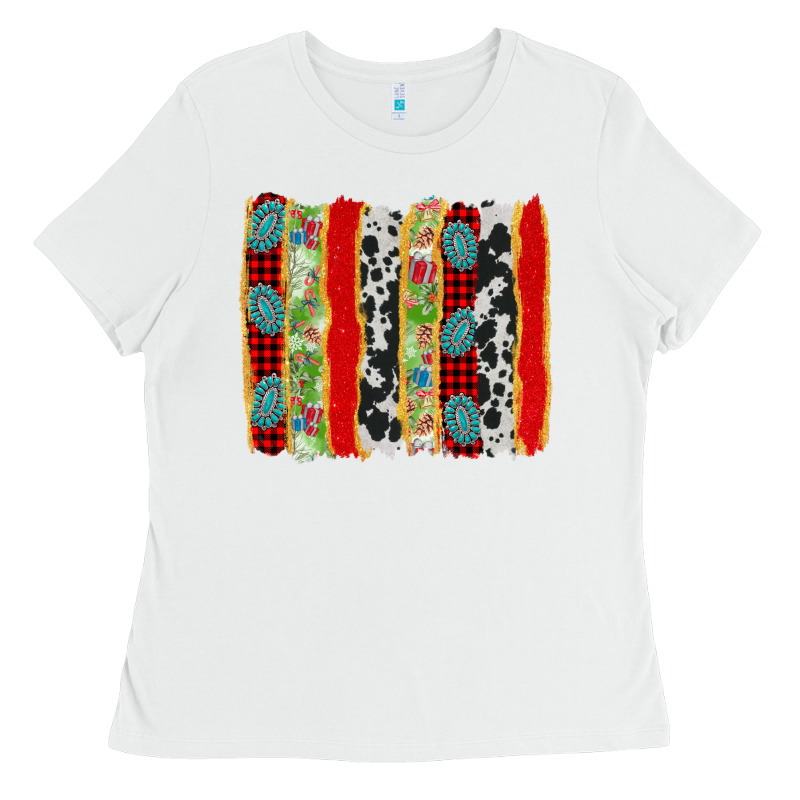 Christmas Brushstroke Ladies Tee by Jasminsmagicworld | Teevron