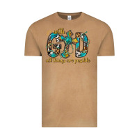 Vintage Camel With God All Things Are Possible With Cross Vintage Tee - BundleAndBundleShop
