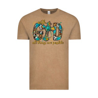 With God All Things Are Possible With Cross Vintage Tee | Teevron