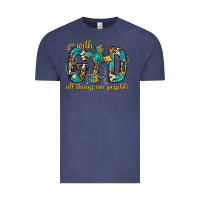 Vintage Denim With God All Things Are Possible With Cross Vintage Tee - BundleAndBundleShop
