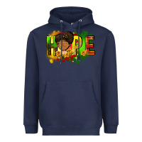 Navy Hope Juneteenth Heavyweight Hoodie - FaDigitalArtStudio
