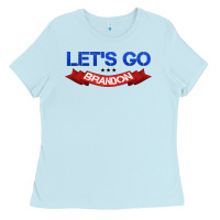 Baby Blue Let's Go Brandon Ladies Tee - Jasminsmagicworld