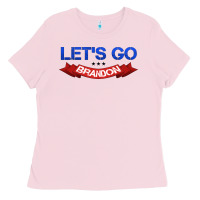 Bubblegum Pink Let's Go Brandon Ladies Tee - Jasminsmagicworld