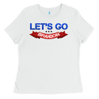 White Let's Go Brandon Ladies Tee - Jasminsmagicworld
