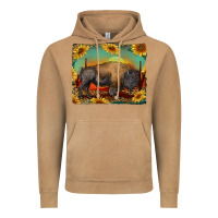 Vintage Camel western bison with sunset background Vintage Hoodie - RanaPortraitStore