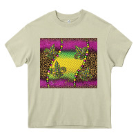 Mossy mardi gras  leopard pink glitter Heavy Core Tee - BarkalooDesign