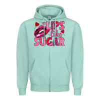 Seafoam Lips like sugar Valentine's Day Zipper Hoodie - HowdyJamesFarm