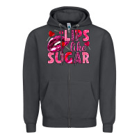 Smoke Lips like sugar Valentine's Day Zipper Hoodie - HowdyJamesFarm