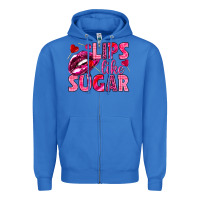 True Royal Lips like sugar Valentine's Day Zipper Hoodie - HowdyJamesFarm