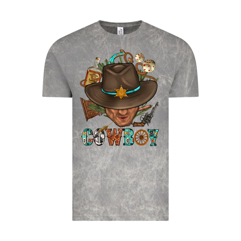 Western Cowboy Portrait With Cactus Vintage Tee by BundleAndBundleShop | Teevron