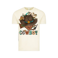 Vintage Arctic Western Cowboy Portrait With Cactus Vintage Tee - BundleAndBundleShop