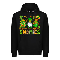 Black St. Patrick's Day shamrockin' with my gnomies Premium Hoodie - OliviaCreatesArt