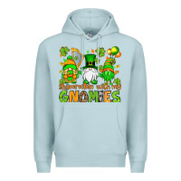 Blue Mist St. Patrick's Day shamrockin' with my gnomies Premium Hoodie - OliviaCreatesArt