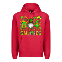 Cardinal St. Patrick's Day shamrockin' with my gnomies Premium Hoodie - OliviaCreatesArt