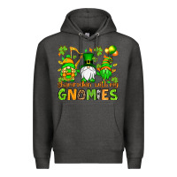 Charcoal Heather St. Patrick's Day shamrockin' with my gnomies Premium Hoodie - OliviaCreatesArt