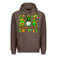 Coffee St. Patrick's Day shamrockin' with my gnomies Premium Hoodie - OliviaCreatesArt