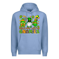Colony Blue St. Patrick's Day shamrockin' with my gnomies Premium Hoodie - OliviaCreatesArt