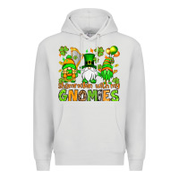 Dove Grey St. Patrick's Day shamrockin' with my gnomies Premium Hoodie - OliviaCreatesArt