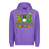 Purple St. Patrick's Day shamrockin' with my gnomies Premium Hoodie - OliviaCreatesArt