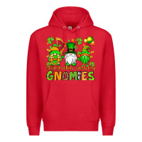 Red St. Patrick's Day shamrockin' with my gnomies Premium Hoodie - OliviaCreatesArt