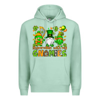 Seafoam St. Patrick's Day shamrockin' with my gnomies Premium Hoodie - OliviaCreatesArt
