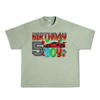 Oil Green birthday boy 5 Urban Heavy Tee - BundleAndBundleShop
