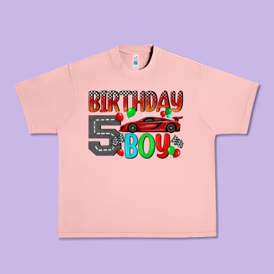 Birthday Boy 5 Urban Heavy Tee Designed By Bundleandbundleshop