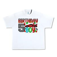 White birthday boy 5 Urban Heavy Tee - BundleAndBundleShop