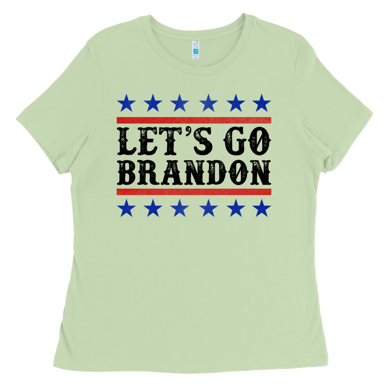 Let's Go Brandon American Flag Ladies Tee by Jasminsmagicworld | Teevron