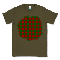 Army Green Christmas Tartan Patch Classic Tee - BundleAndBundleShop