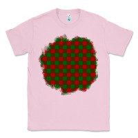 Bubblegum Pink Christmas Tartan Patch Classic Tee - BundleAndBundleShop
