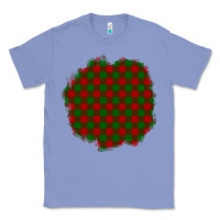 Colony Blue Christmas Tartan Patch Classic Tee - BundleAndBundleShop