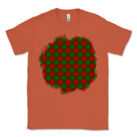 Copper Christmas Tartan Patch Classic Tee - BundleAndBundleShop