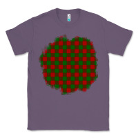 Lavender Christmas Tartan Patch Classic Tee - BundleAndBundleShop