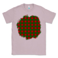 Lilac Christmas Tartan Patch Classic Tee - BundleAndBundleShop