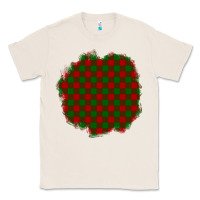 Natural Christmas Tartan Patch Classic Tee - BundleAndBundleShop